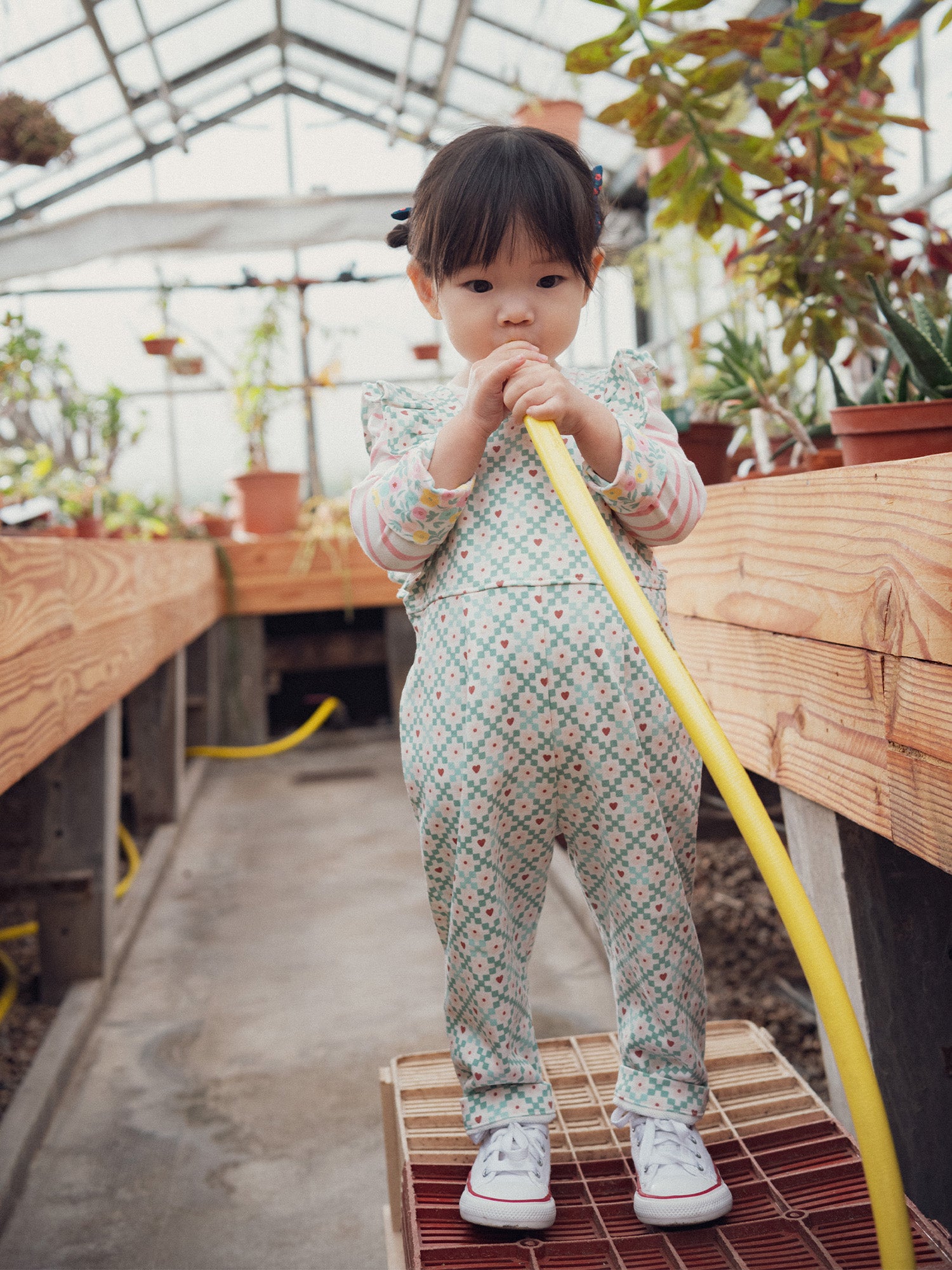 Umkehrbares T-Shirt mit Pastellblumenmotiv für Baby-Mädchen