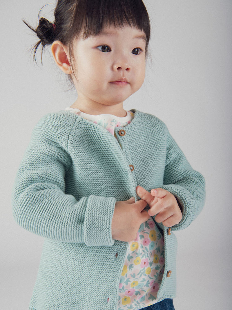 Pullover aus blauem pudrigem Strick für Mädchen