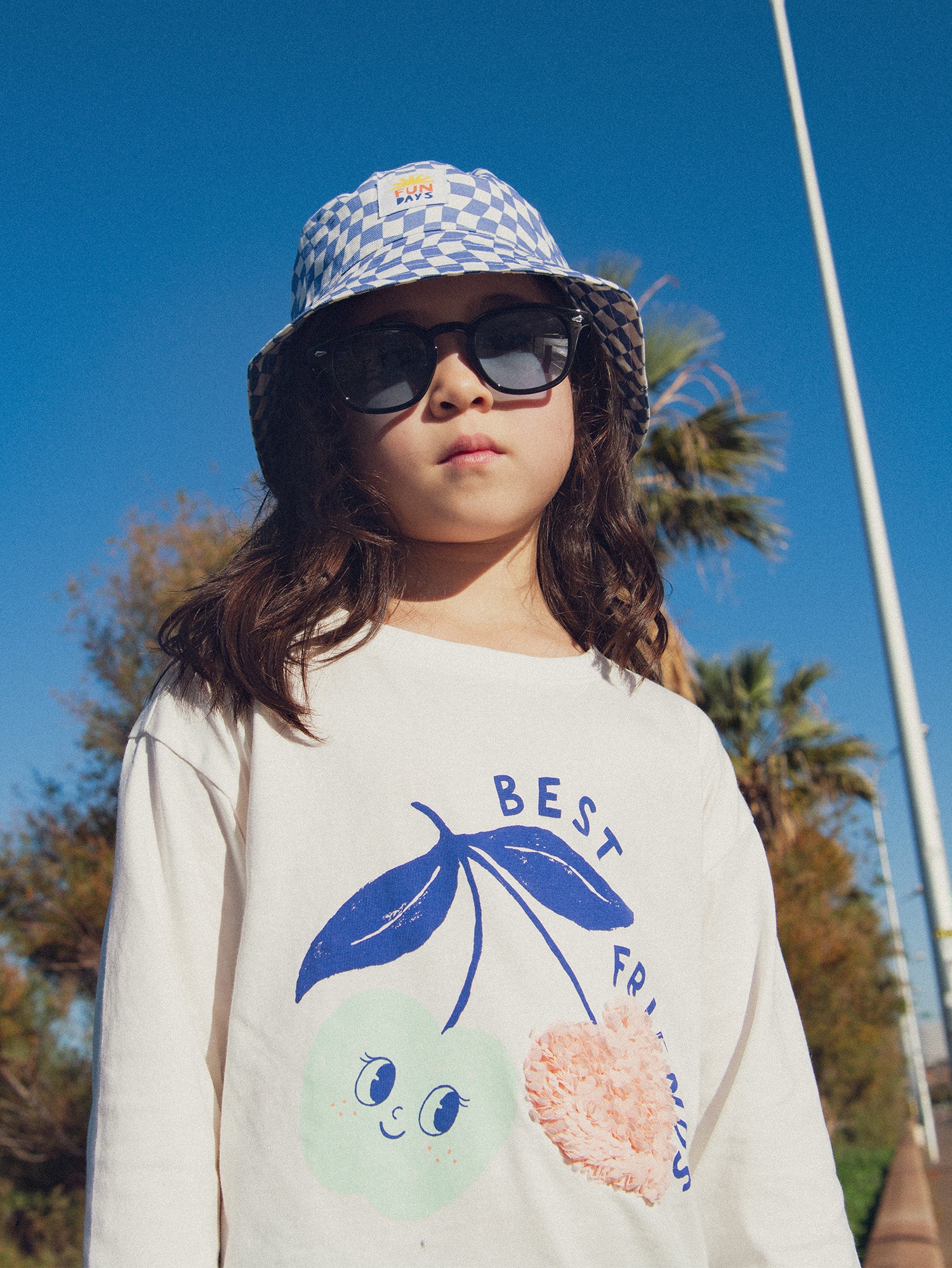 Langarm-T-Shirt mit Kirschen-Animation für Mädchen