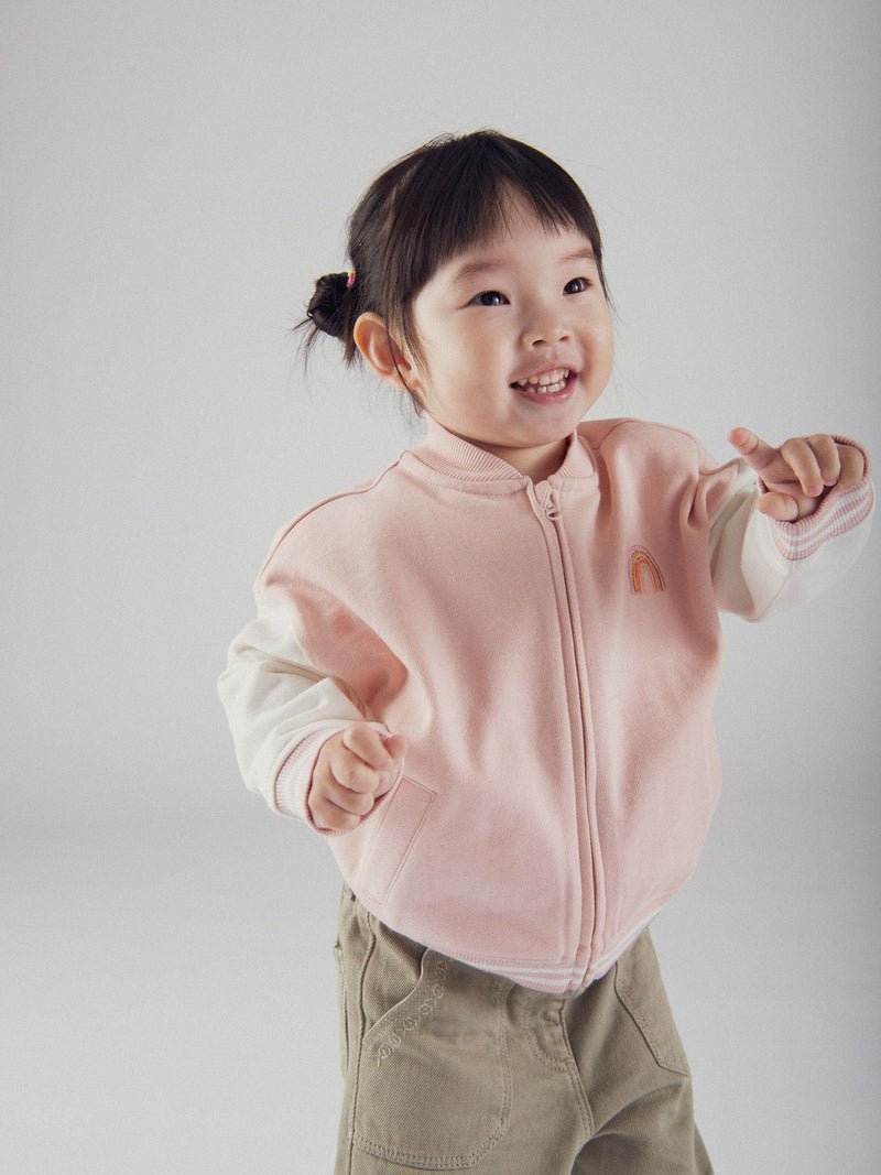 Vintage rosa Bomber für Mädchenbaby