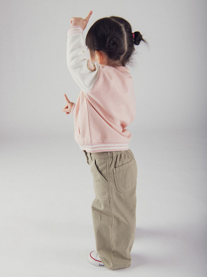 Vintage rosa Bomber für Mädchenbaby