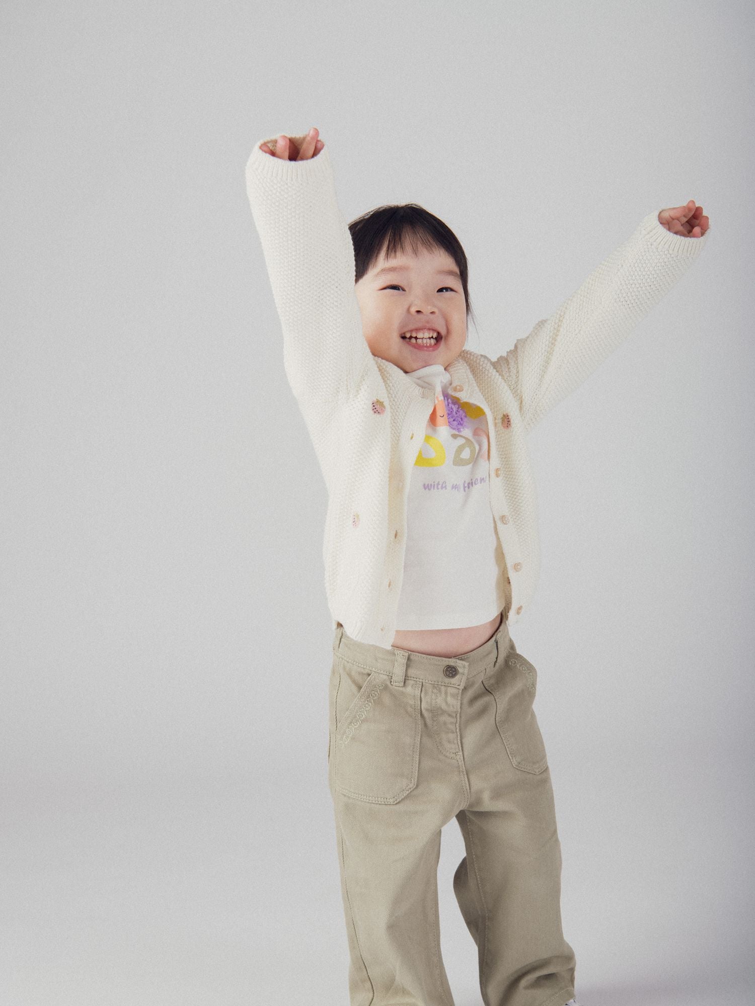 Pastell-Fruchtmotiv-T-Shirt für Mädchenbabys