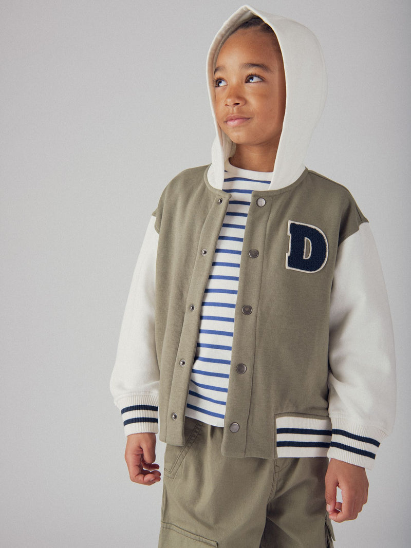 Khaki Hoodie Jacke für Jungen