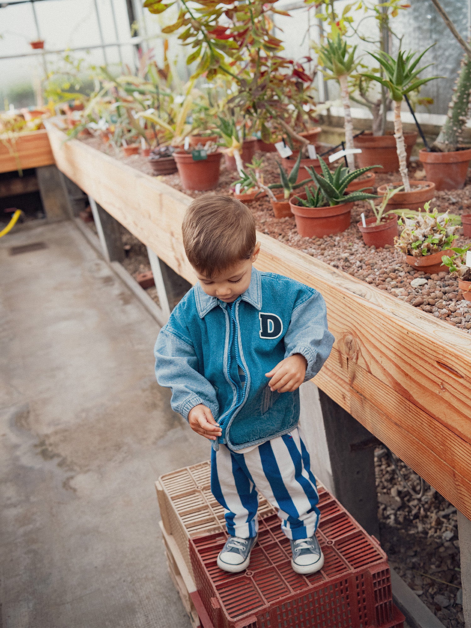 Pantalon à rayure bleue et blanche pour bébé garçon
