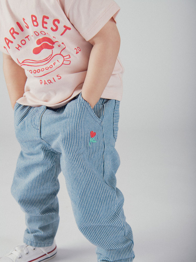 Rosa T-Shirt mit "Paris Hot-Dogs" Motiv für Mädchen