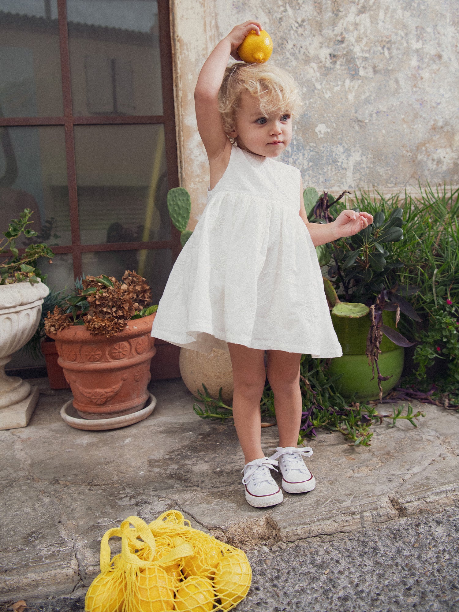 Robe brodé Vanille pour bébé fille