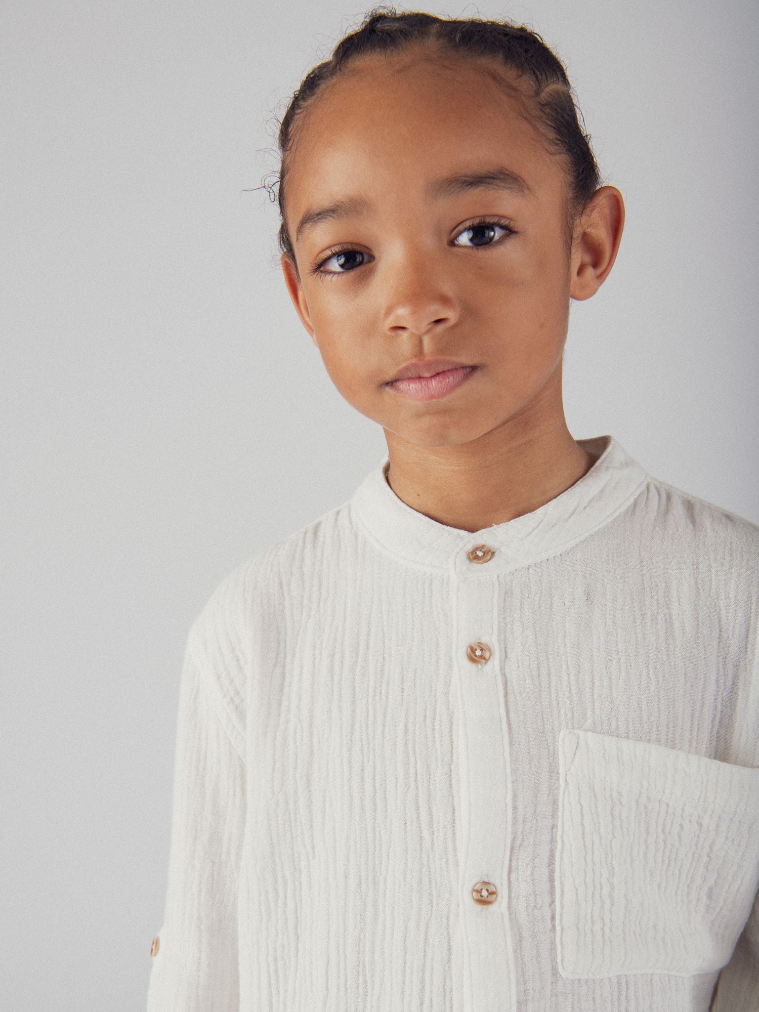 Chemise écru à poche pour garçon