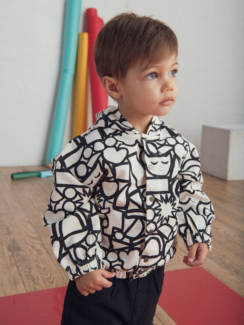 Kapuzenshirt mit ganzflächigem "GRAPHIC"-Druck für Jungen