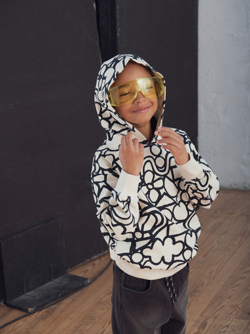 Beige Sweatshirt mit grafischem Druck für Jungen