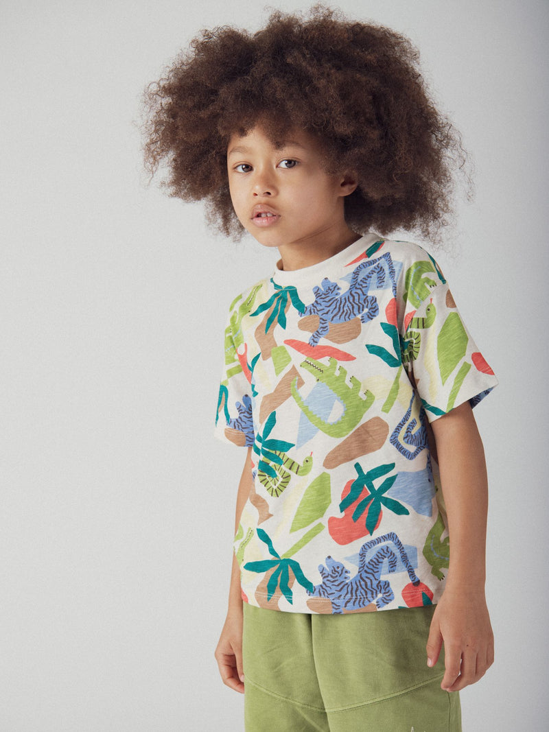 T-Shirt mit Tierdruck für Jungen