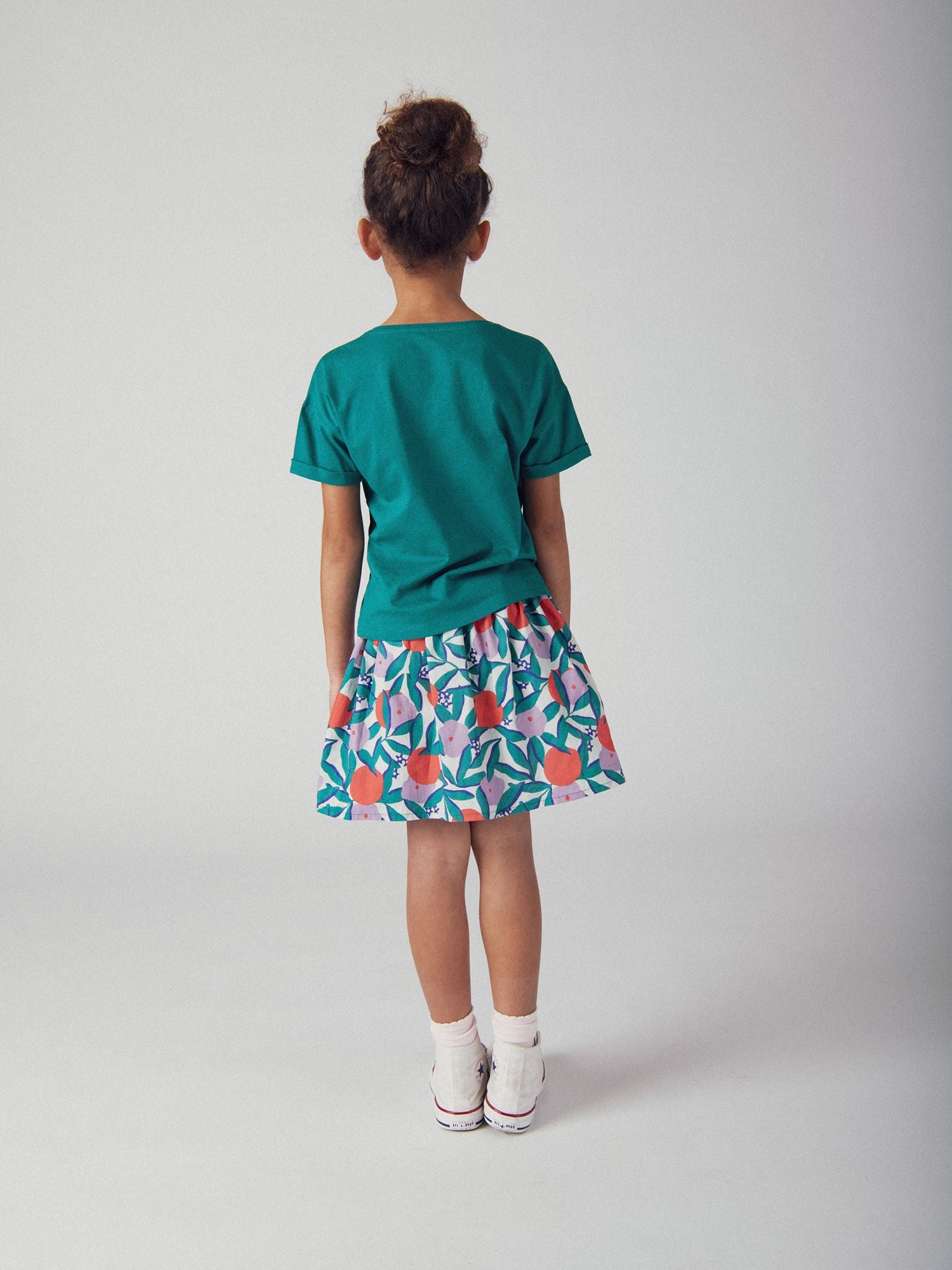 Jupe réversible à imprimé floral pour fille