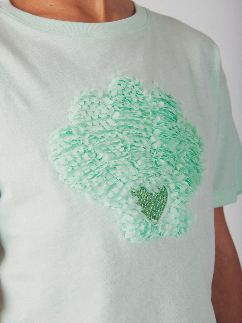 Türkis T-Shirt mit 3D Muschel Animation für Mädchen