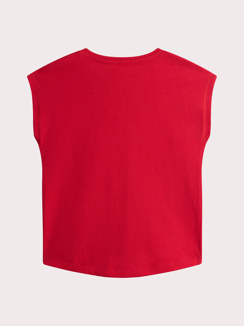 T-shirt manches courtes animation biche pour fille