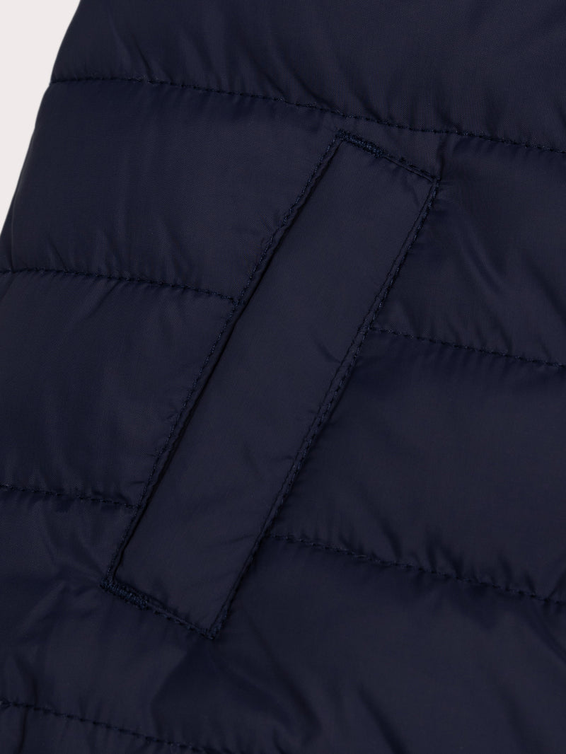 Reversible marineblaue Weste ohne Ärmel
