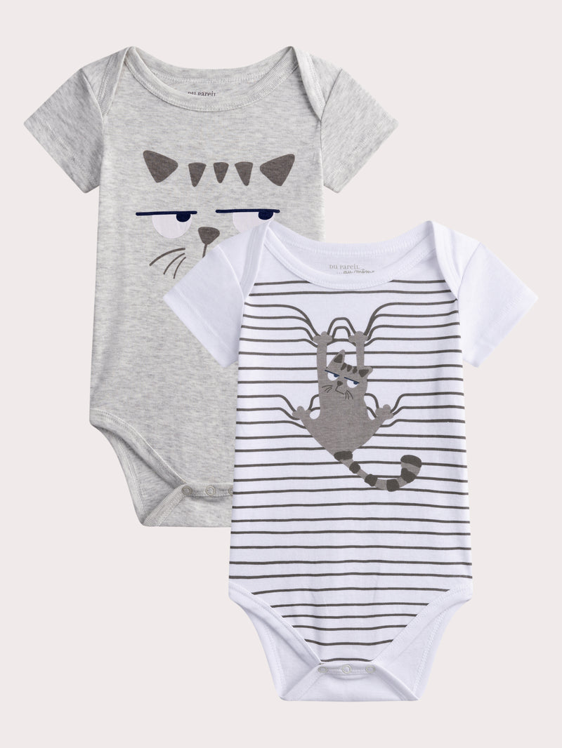 Katzenshirt 2er Set für Baby Jungen
