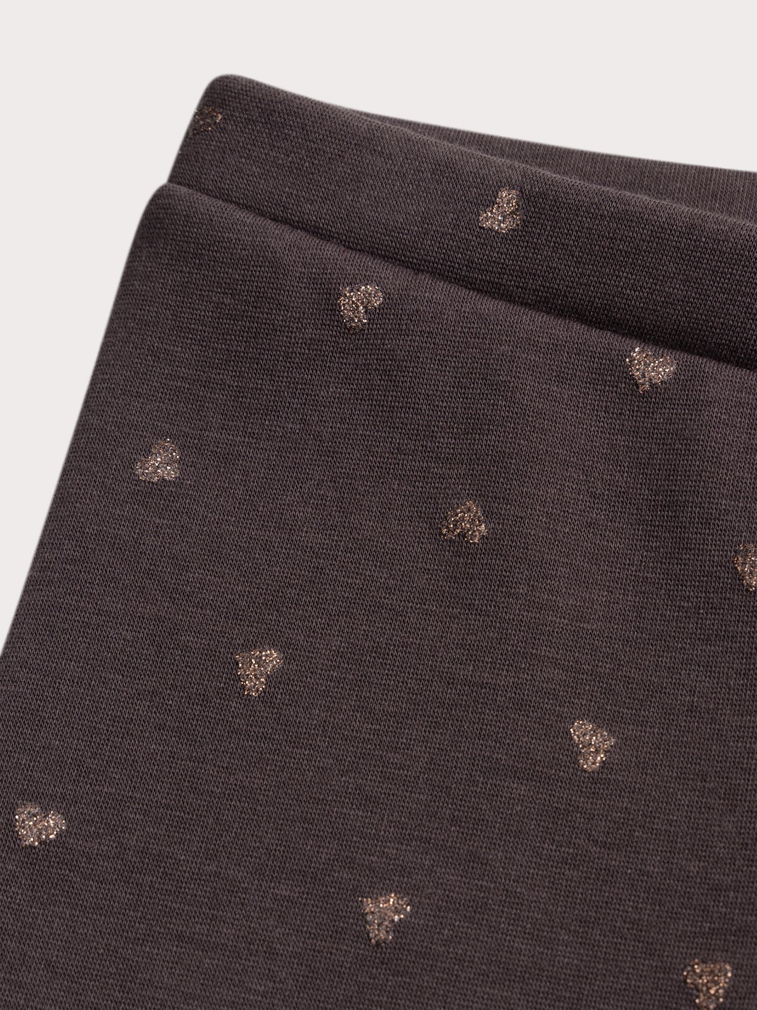 Leggings mit Herz-Druck und Glitzer