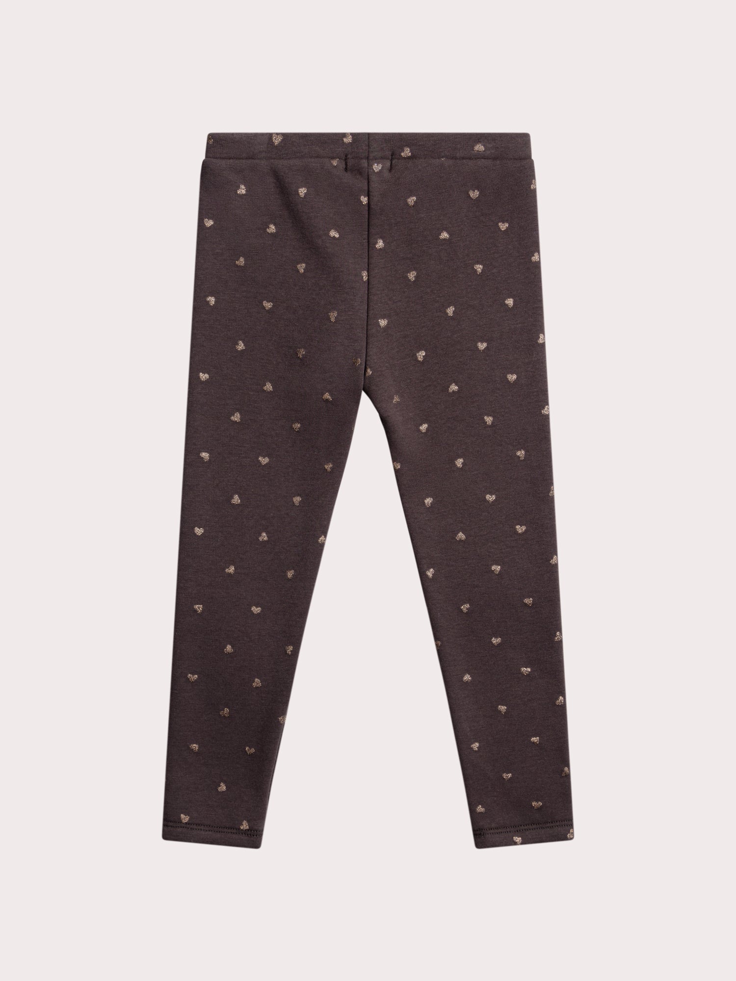 Leggings mit Herz-Druck und Glitzer