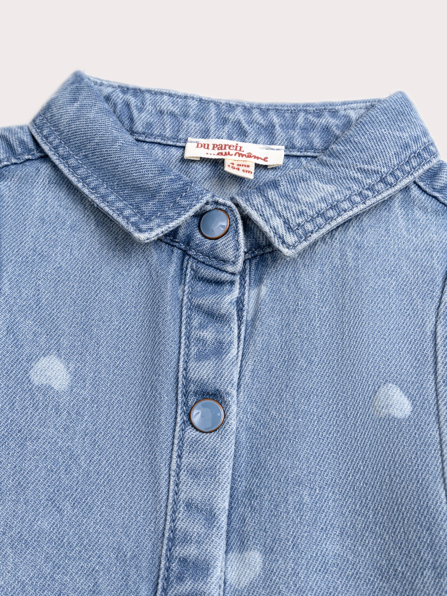 Robe en denim imprimé cœurs