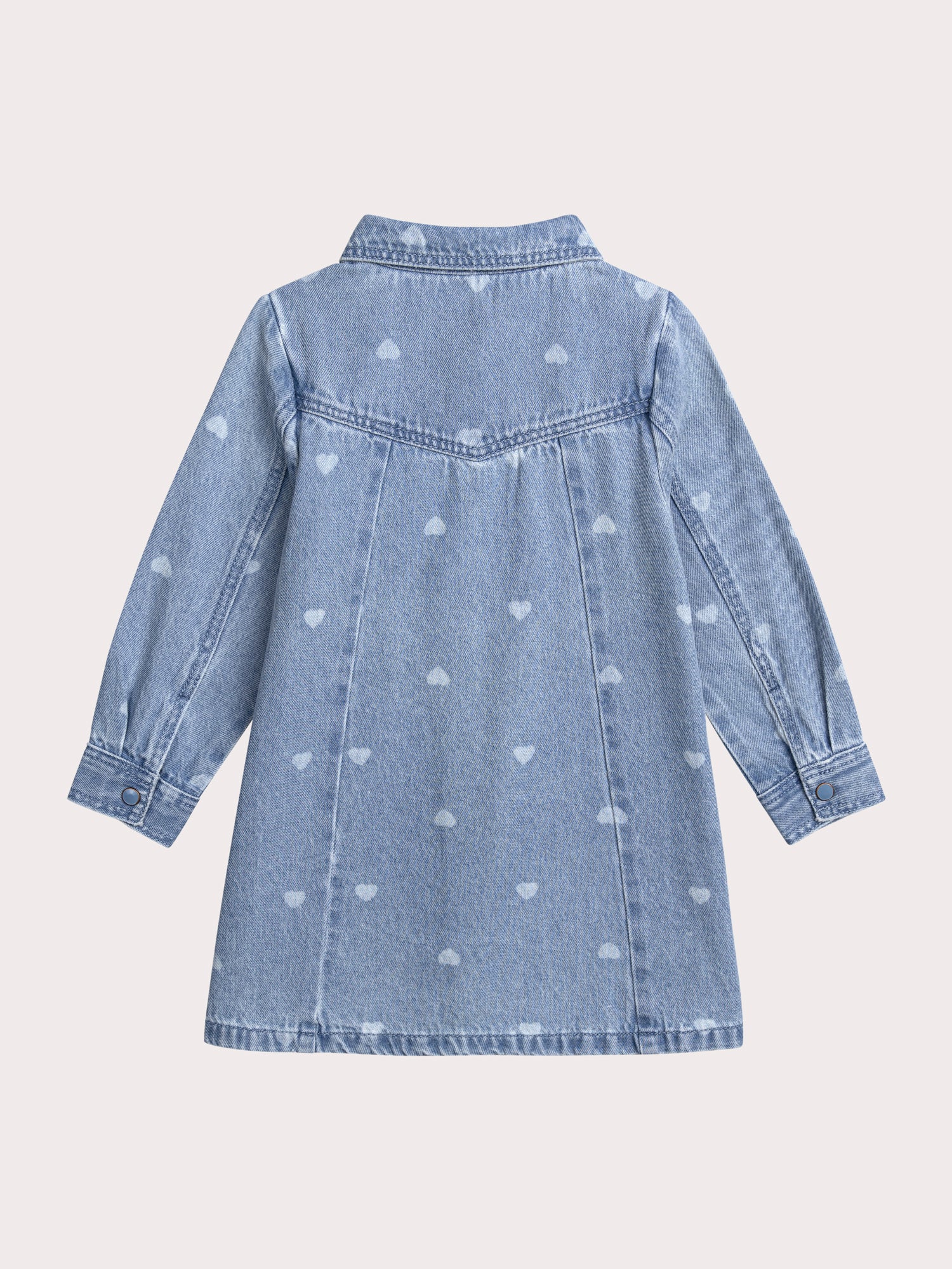 Robe en denim imprimé cœurs