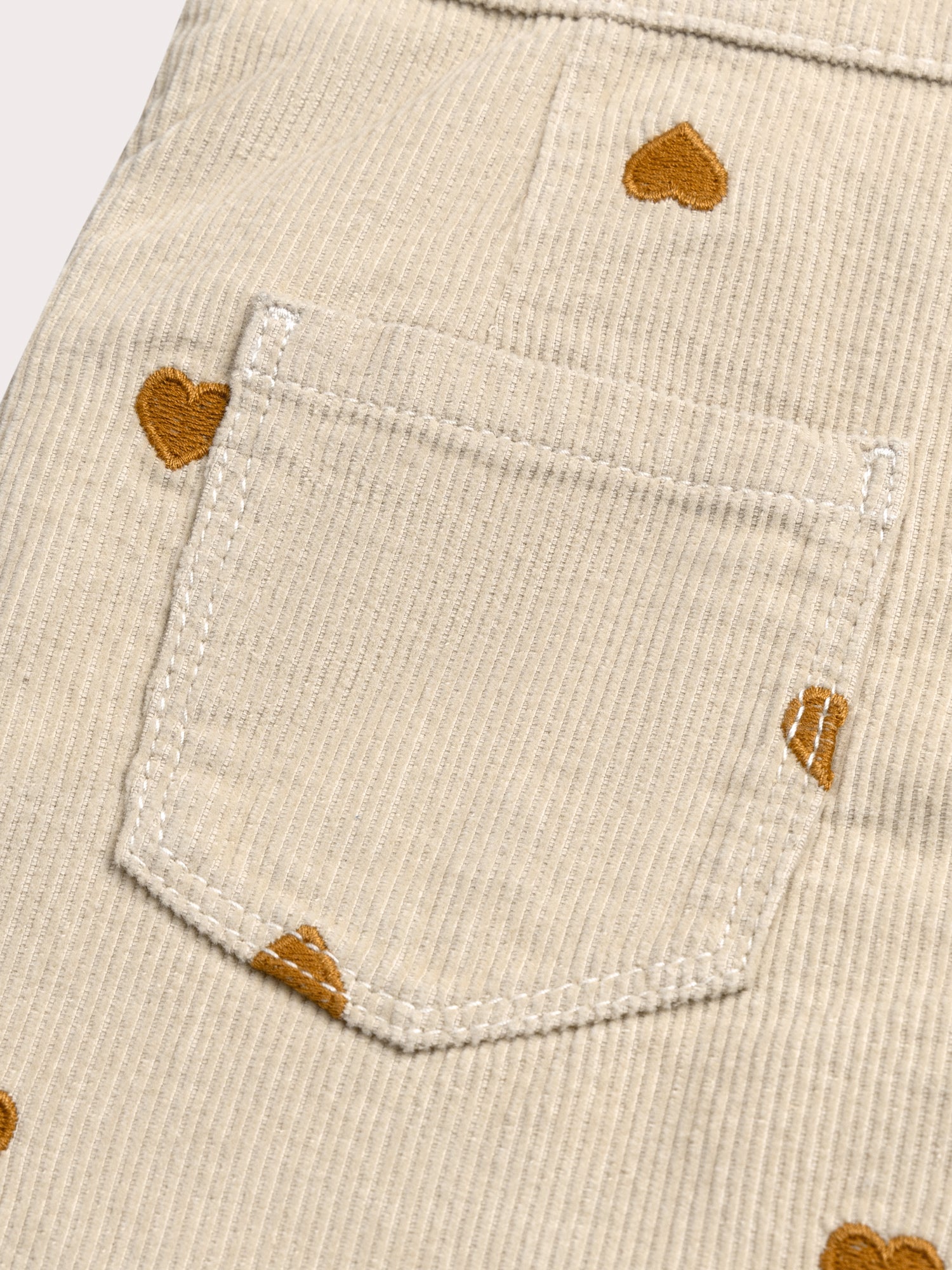 Robe salopette en velours milleraies imprimée cœur