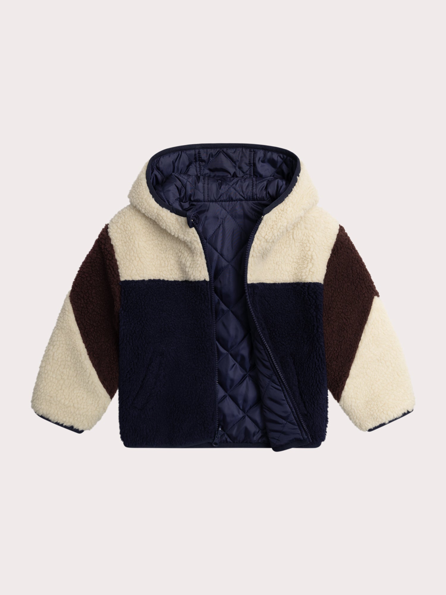 Wendejacke aus Kunstfell mit Schafseffekt