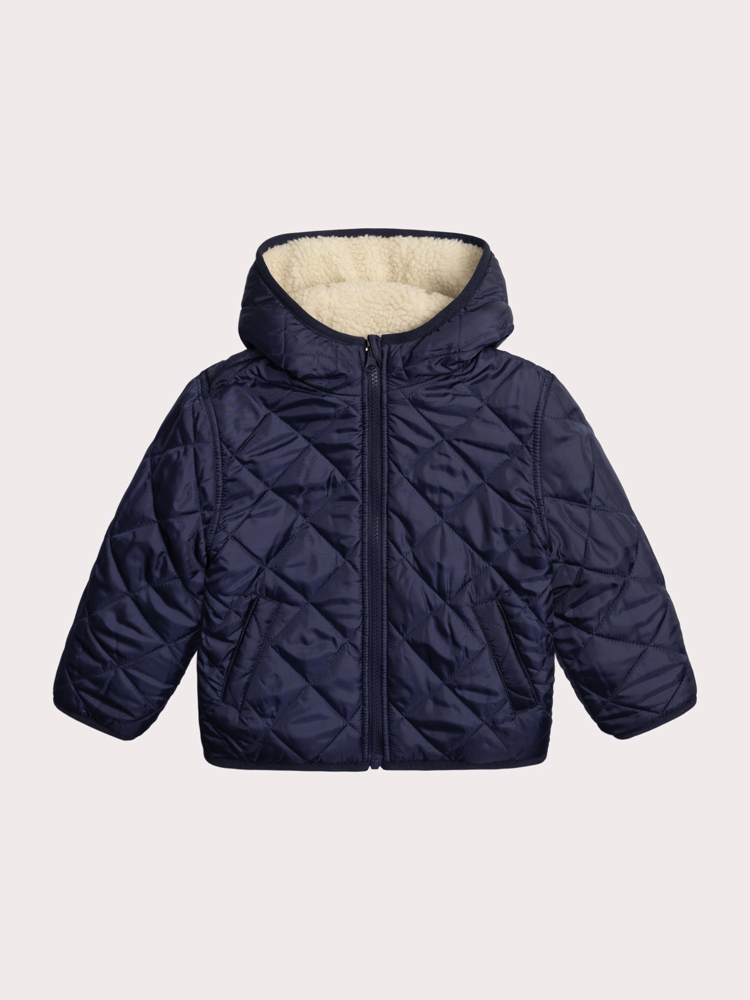 Wendejacke aus Kunstfell mit Schafseffekt