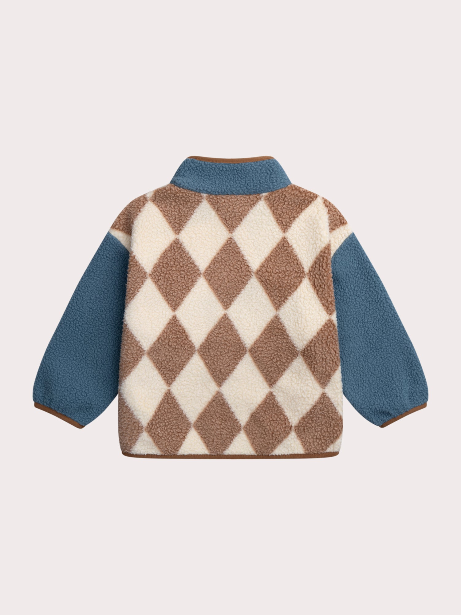 Jacke mit Schaf-Woll-Effekt im Karodesign
