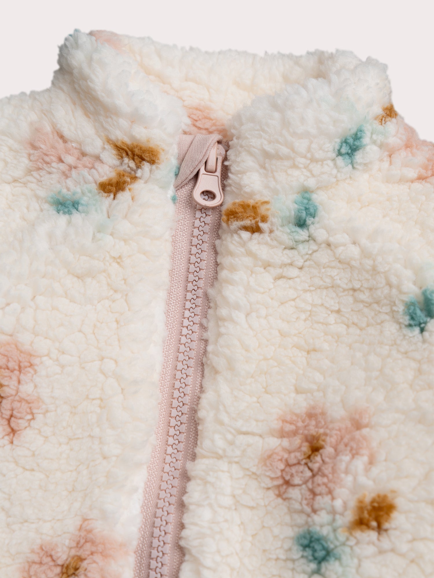 Veste en fausse fourrure  à fleurs pour bébé fille