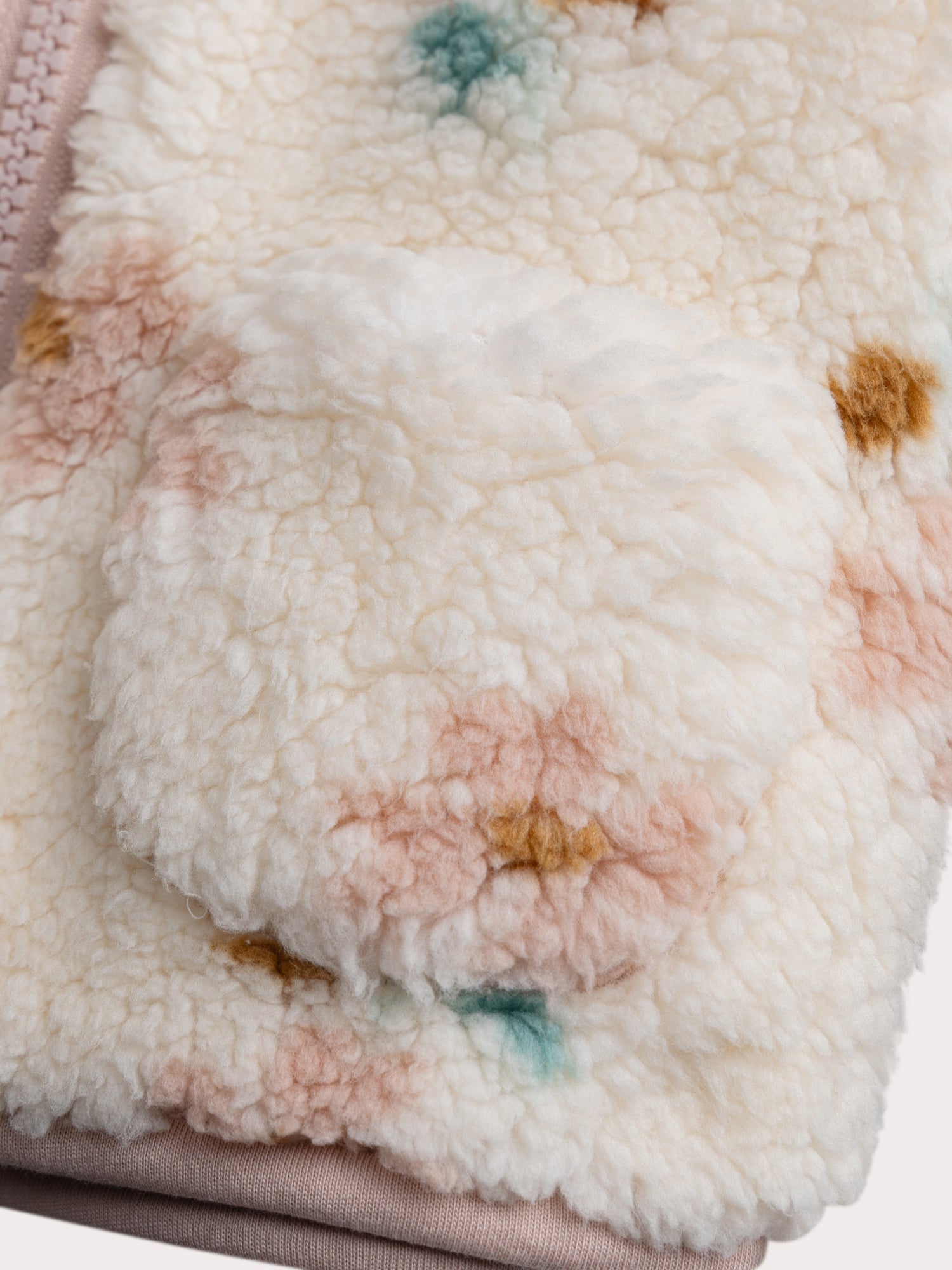 Veste en fausse fourrure  à fleurs pour bébé fille