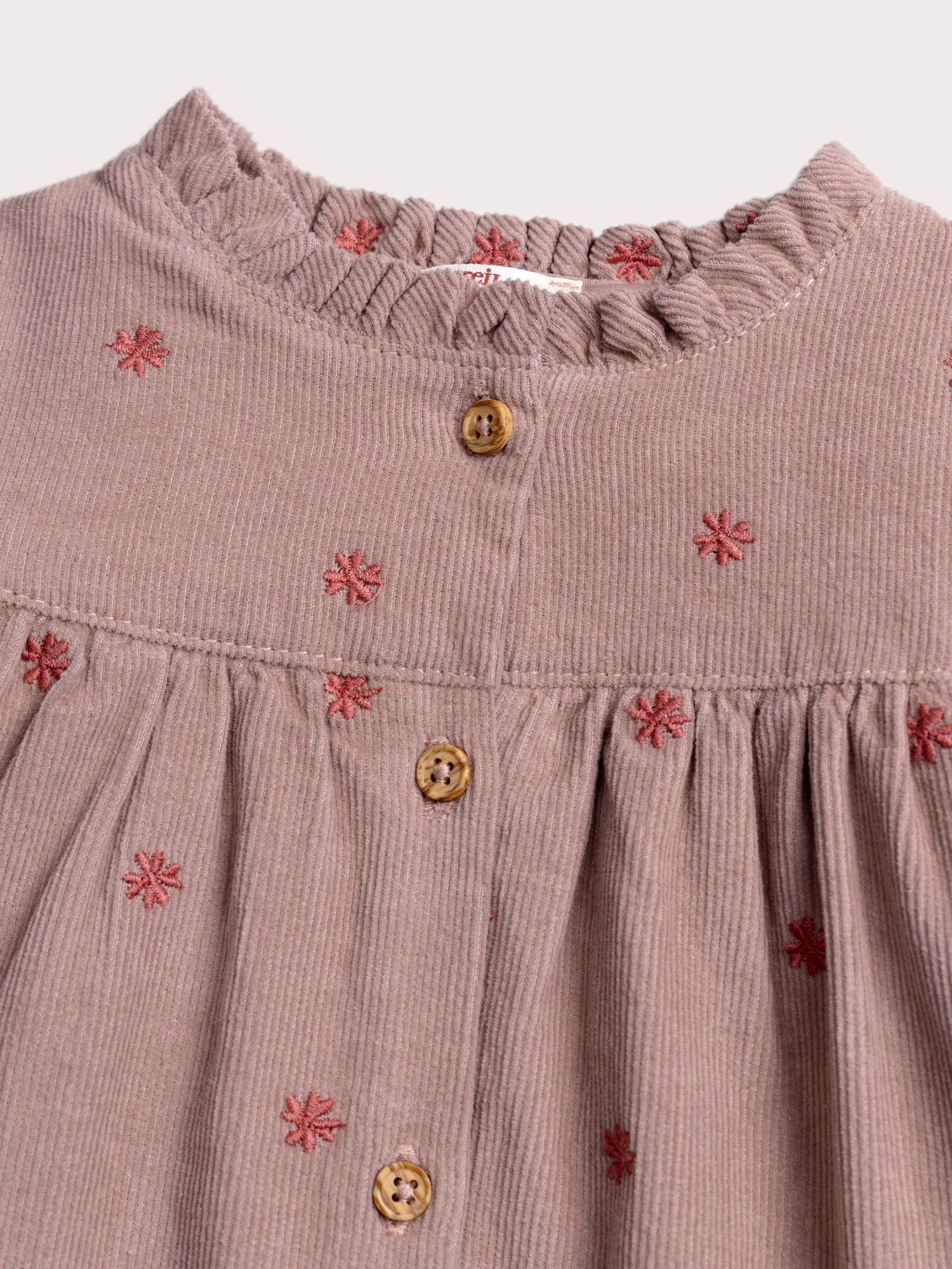 Robe côtelée pour bébé fille