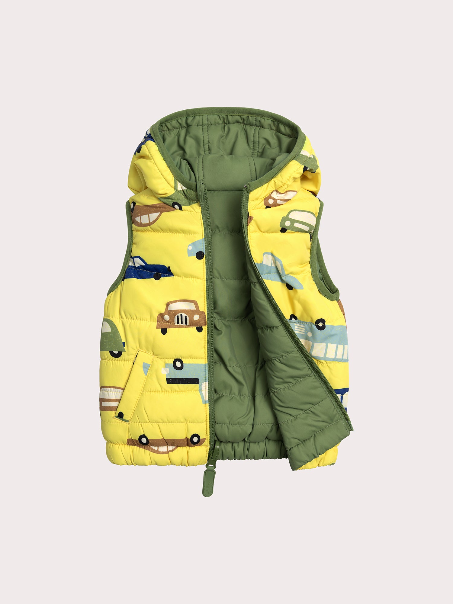 Wende-Weste khaki für Jungen Baby