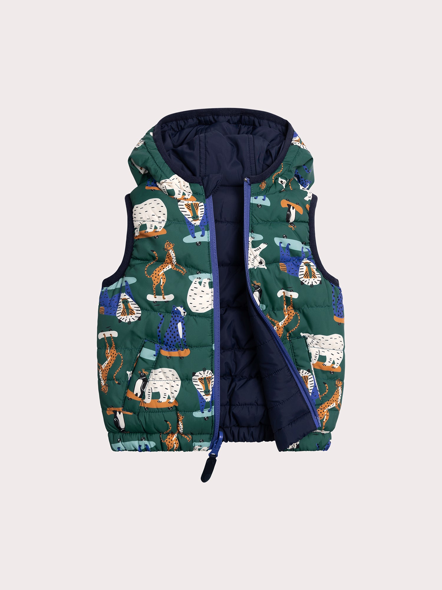 Wende-Weste marine für Jungen Baby