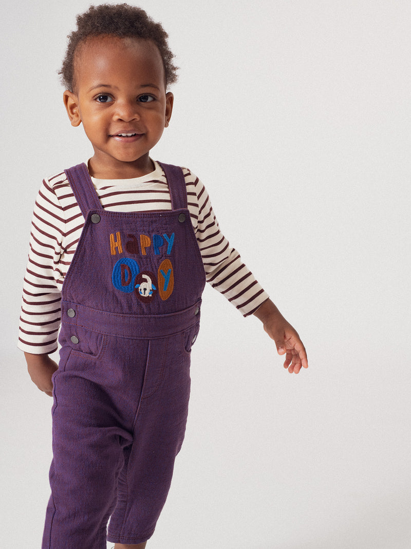 Braune Latzhose für Baby Jungen