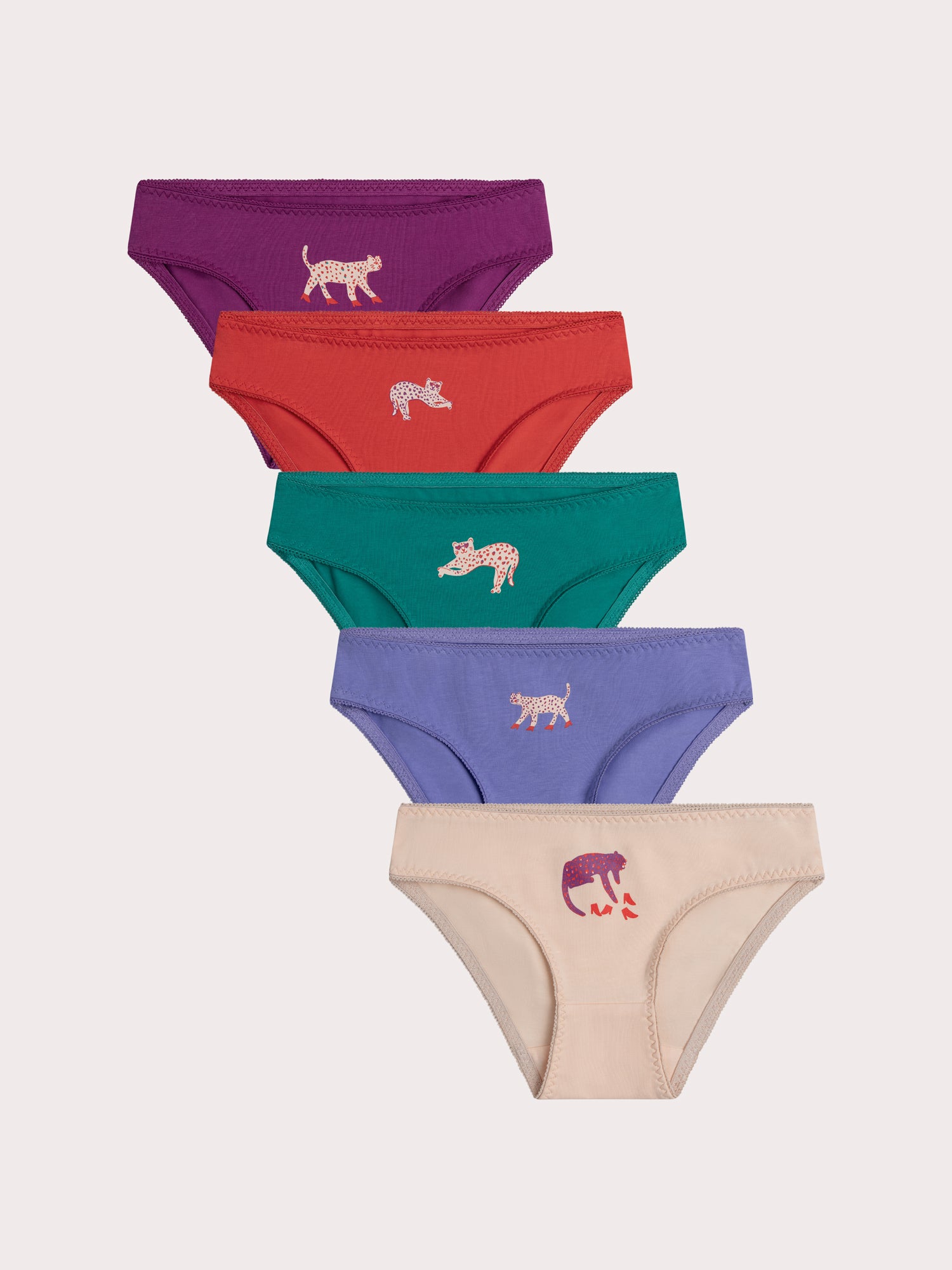 Lot de 5 culottes cœurs pour enfant fille