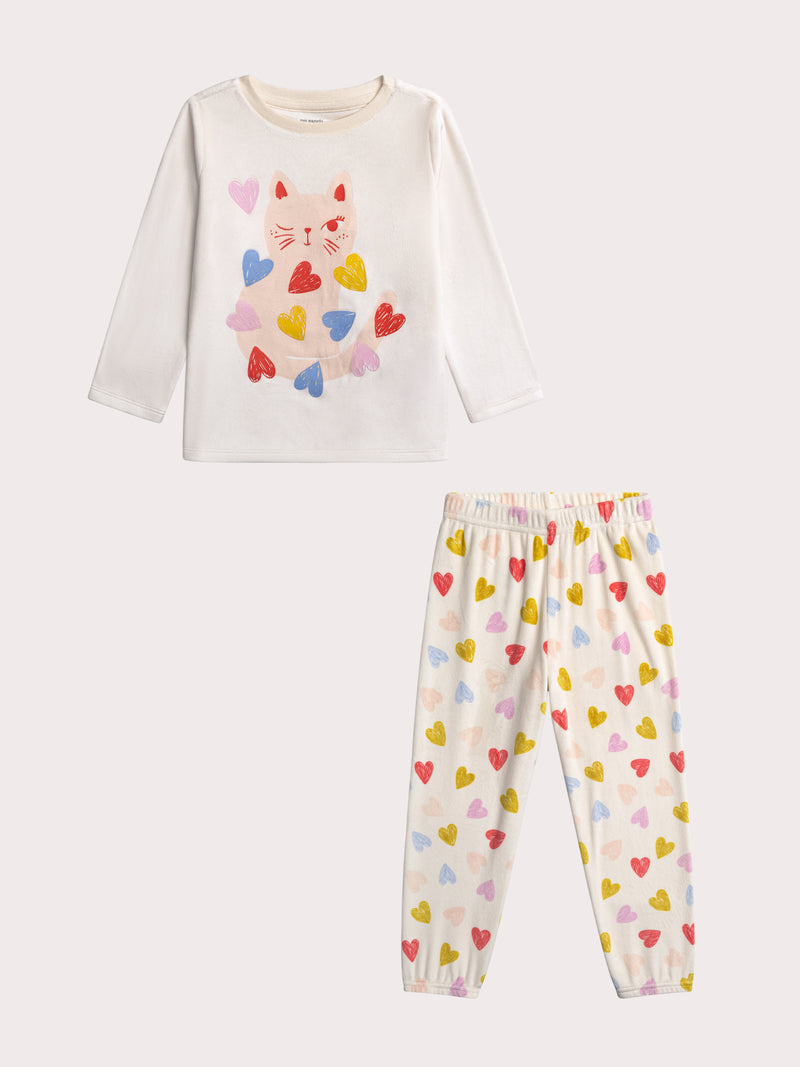 Herz-Pyjama für Mädchen