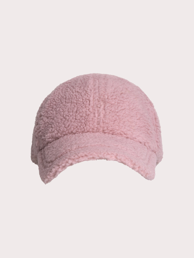 Rosa Mütze mit Schaf-Effekt für Mädchen