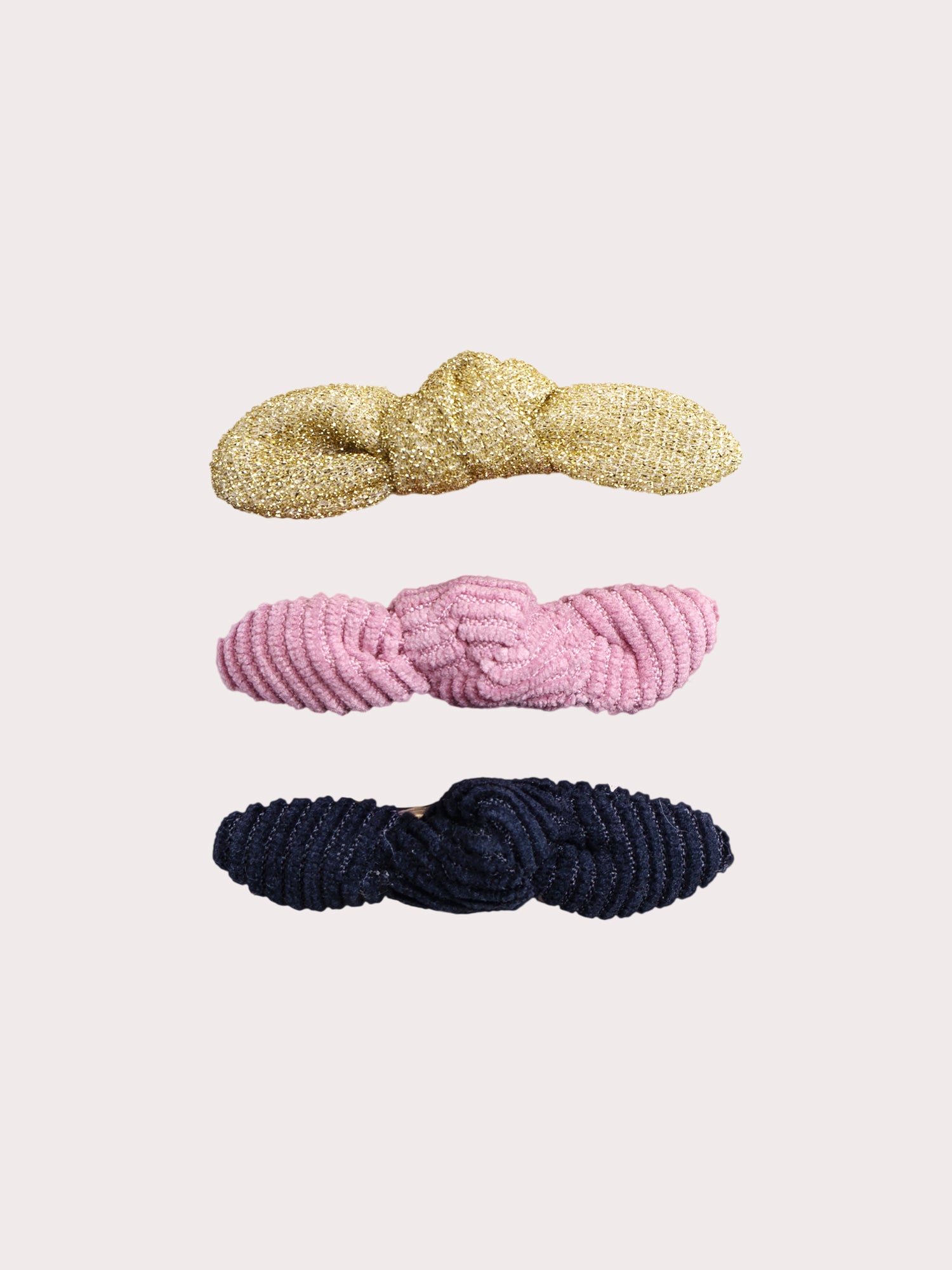 Lot de 3 barrettes nœud pour fille