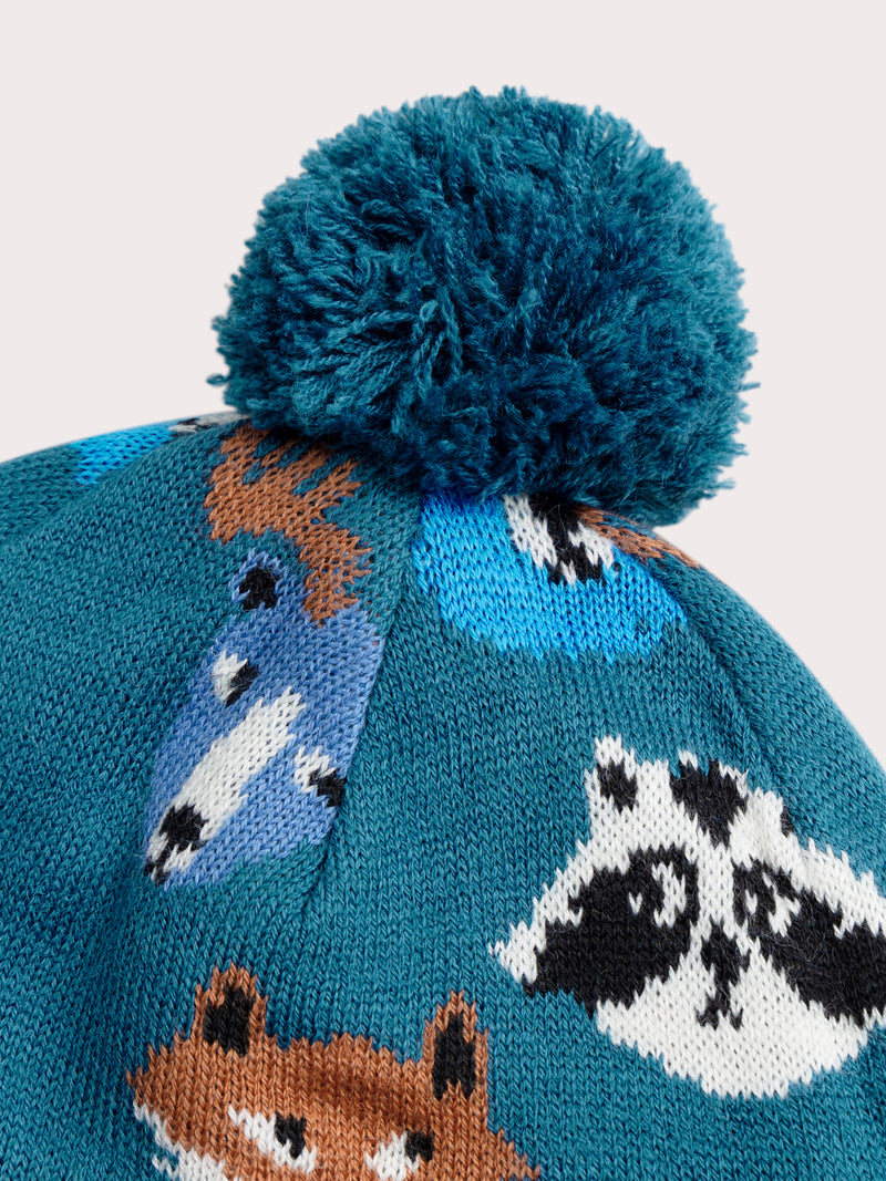 Blauer Hut mit Fantasie-Muster für Jungen
