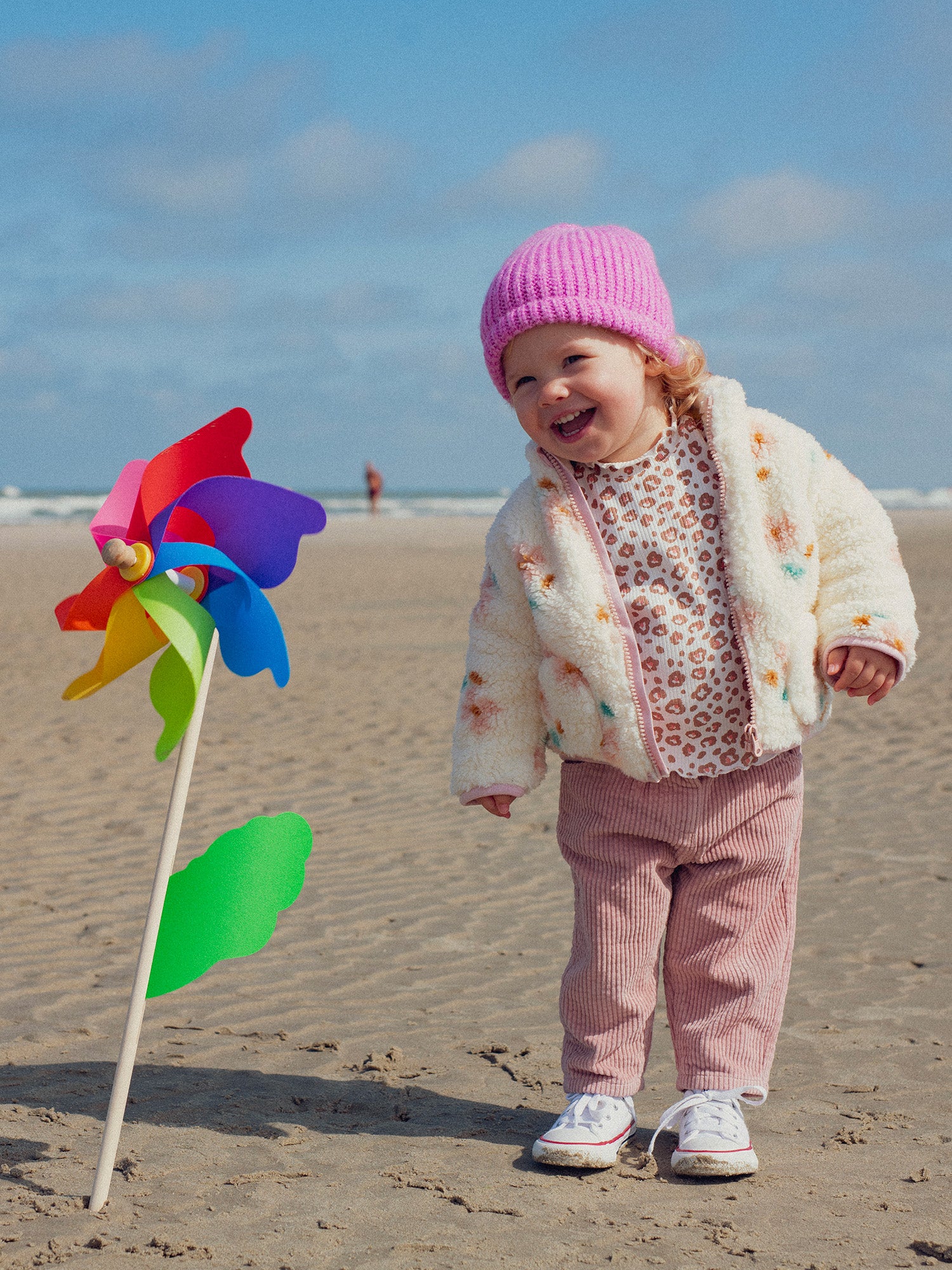 Lila Glitzer Mütze für Mädchen Baby