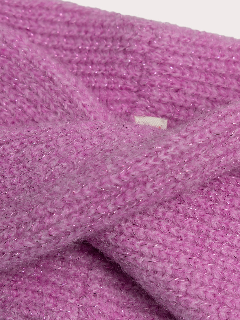 Violetter Pailletten-Snood für Babymädchen