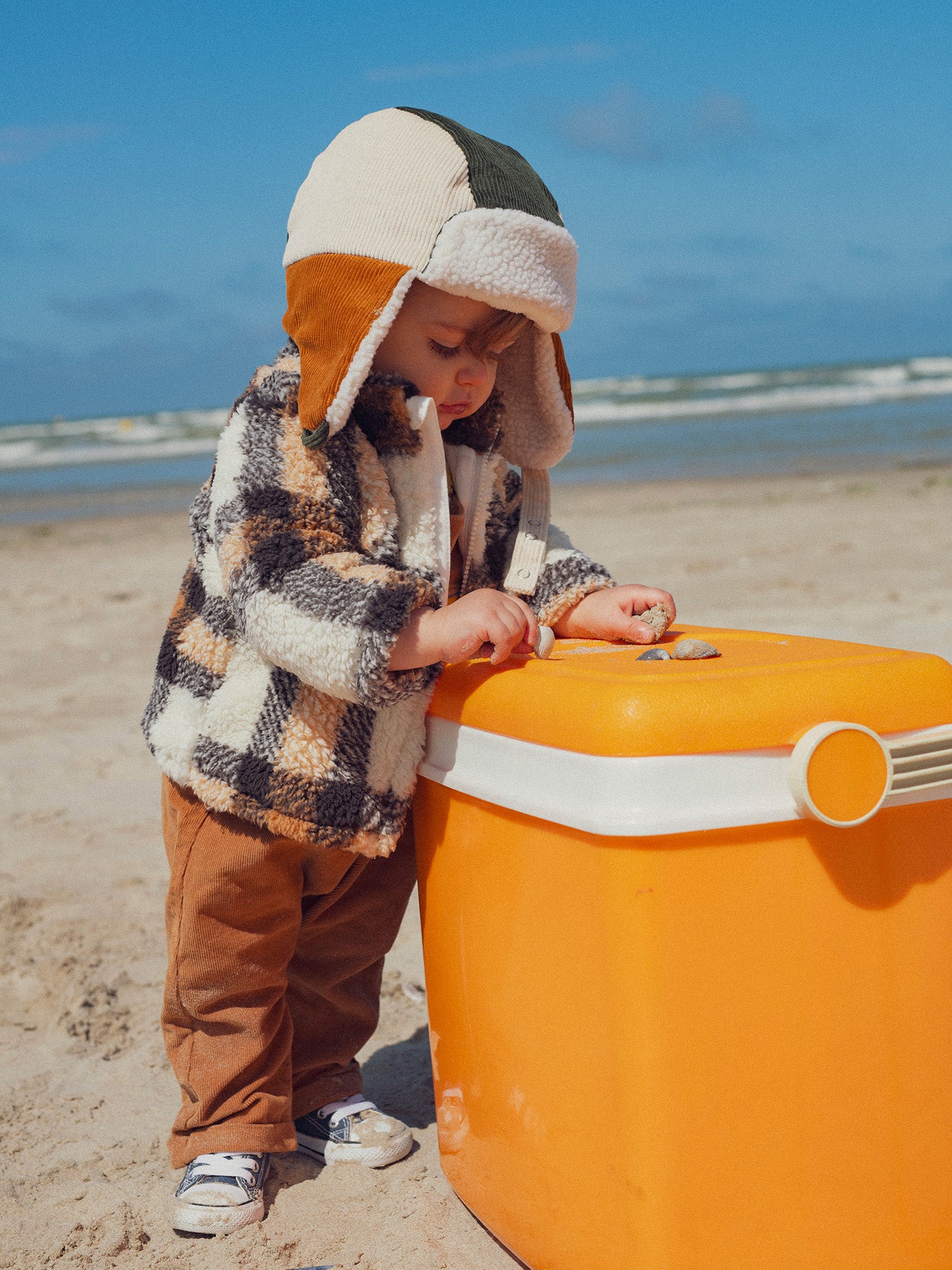 Kaki Sherpa Jogger für Baby-Jungen