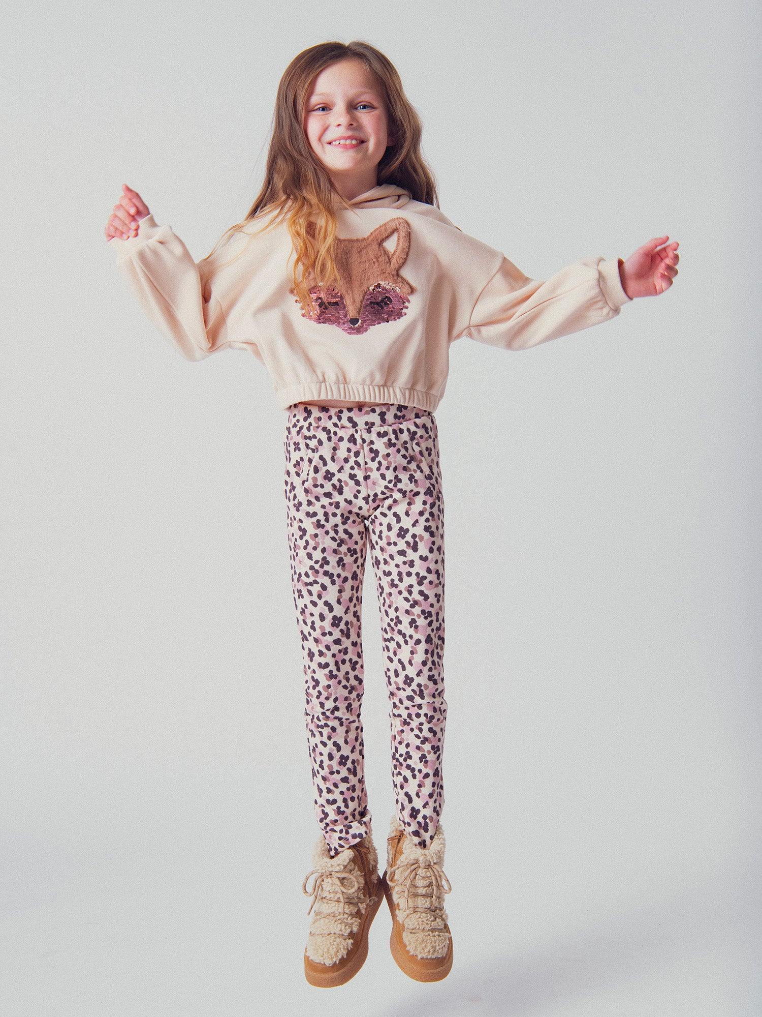 Muster-Print Fleece-Hose