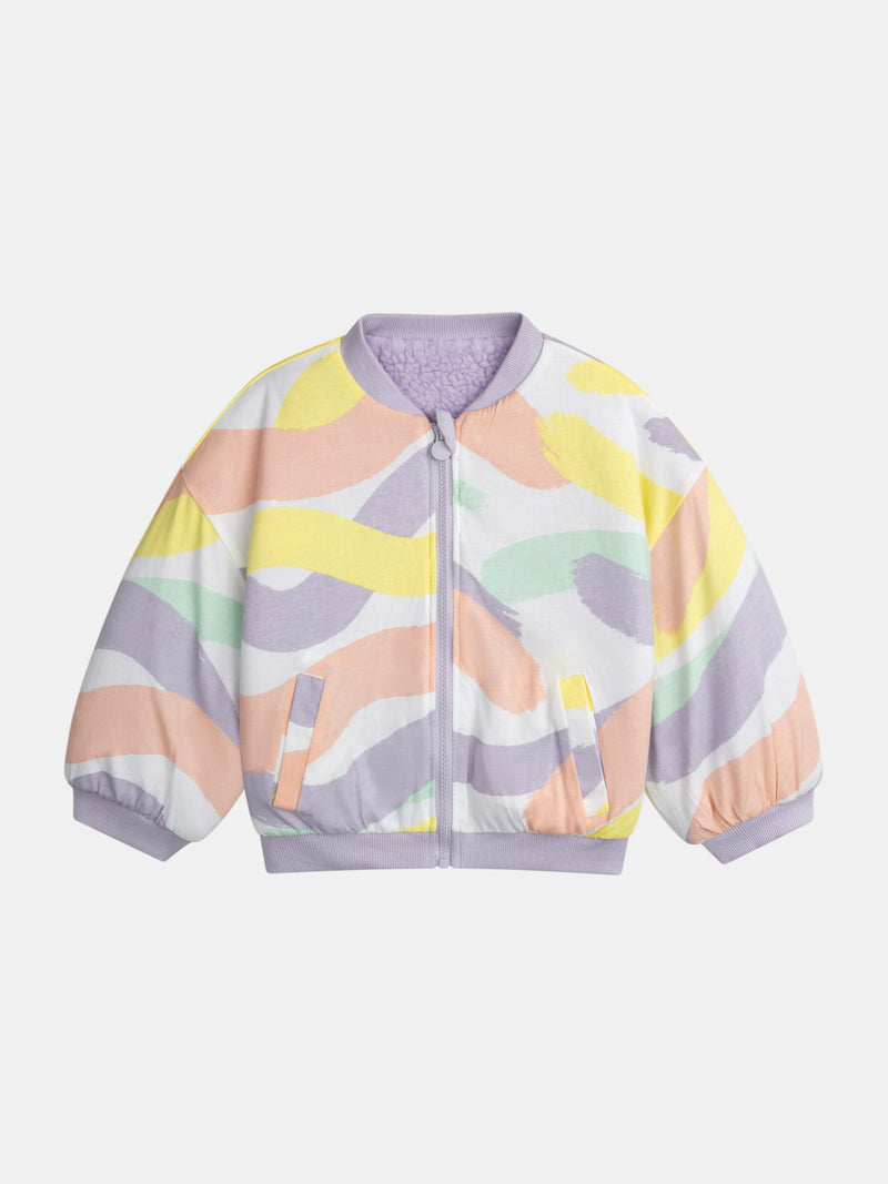Wendbare violette Jacke für Mädchen