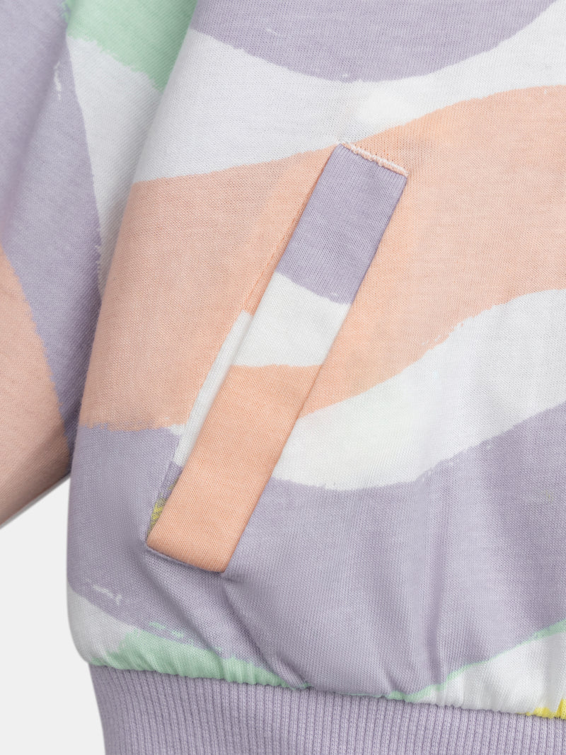 Wendbare violette Jacke für Mädchen
