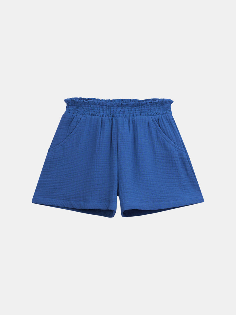 Dunkelblaue Shorts mit Taschen für Mädchen