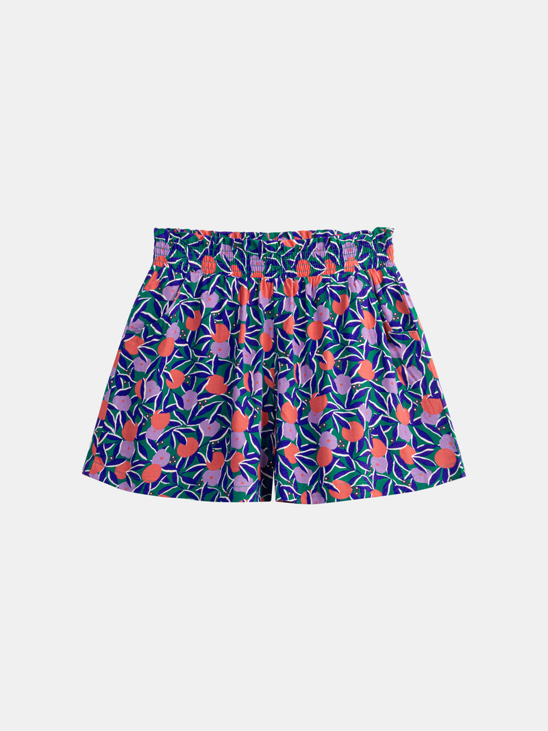 Kurze Hose mit Blumenmuster für Mädchen