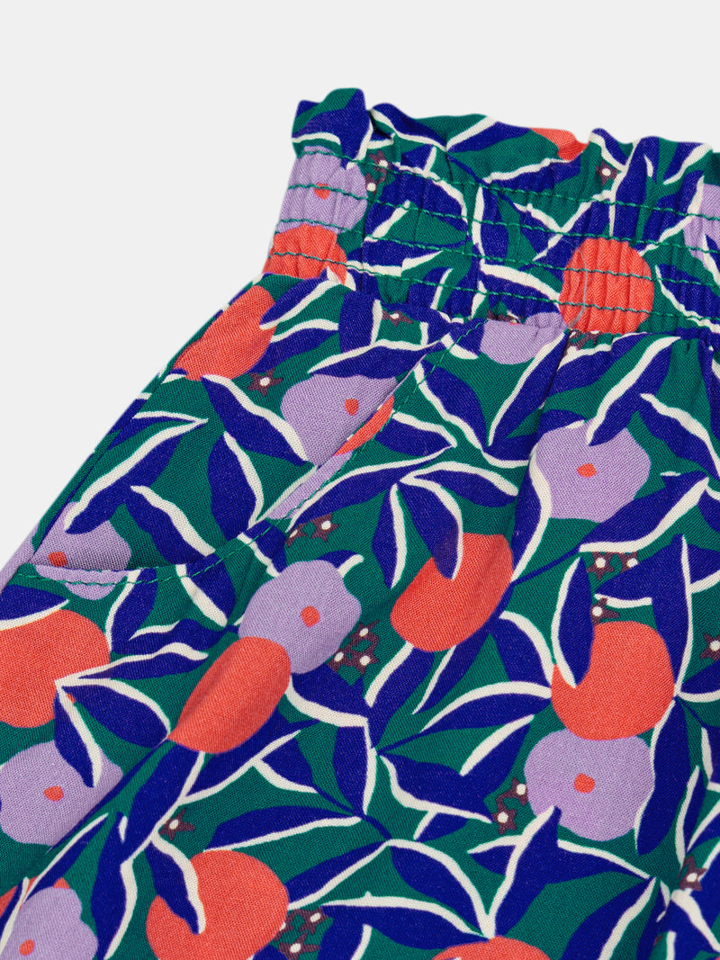 Kurze Hose mit Blumenmuster für Mädchen