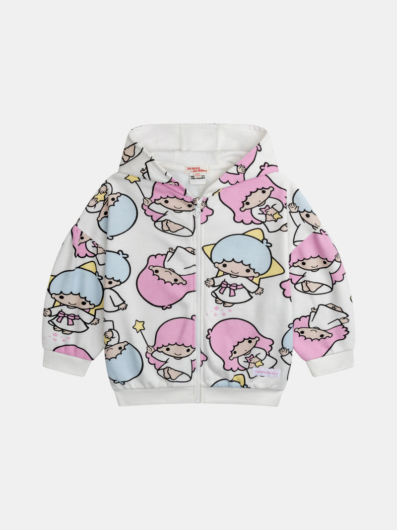 Weißes Sweatshirt mit Little Twin Stars Druck