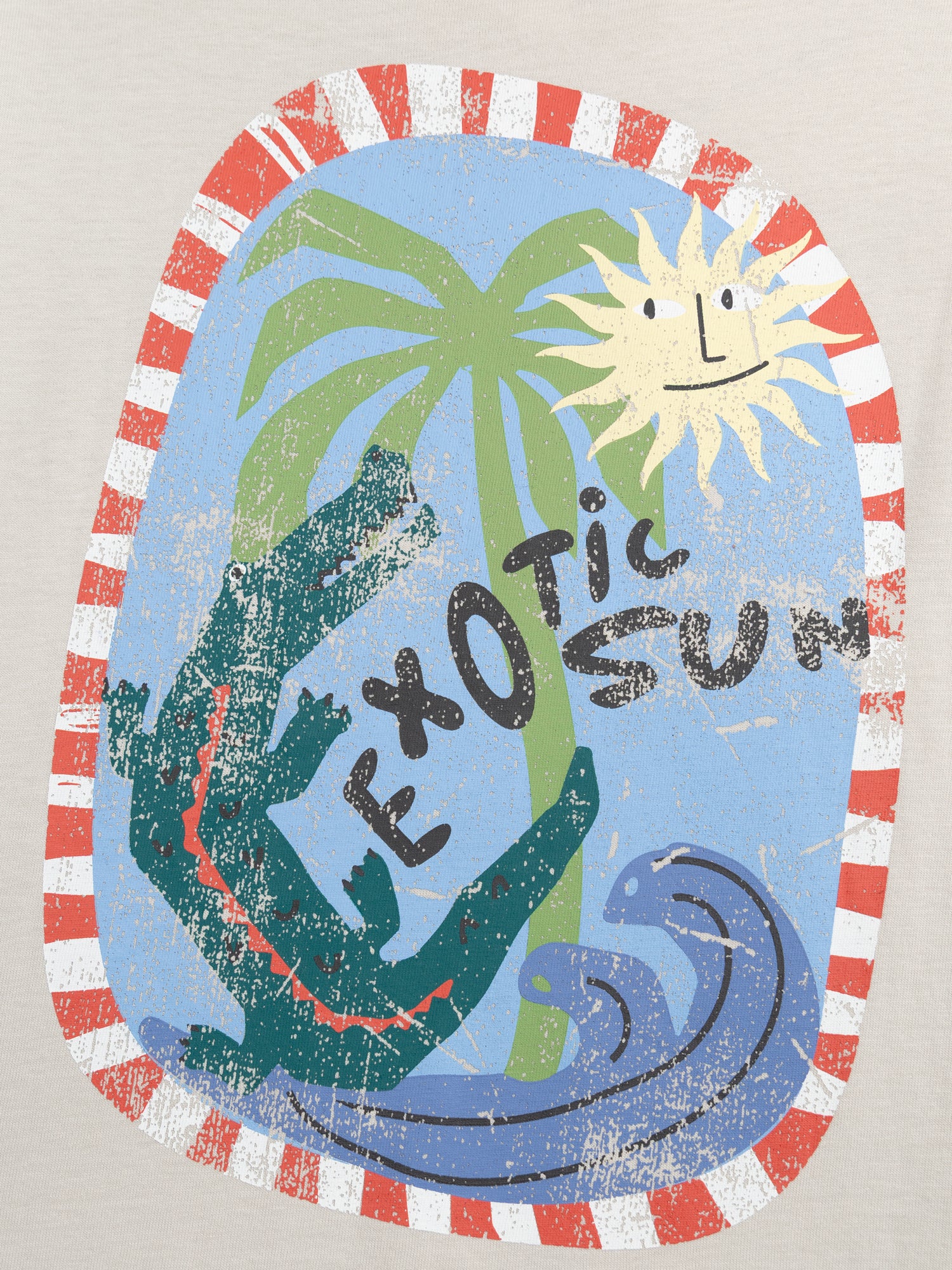 T-shirt beige animation exotic sun pour garçon