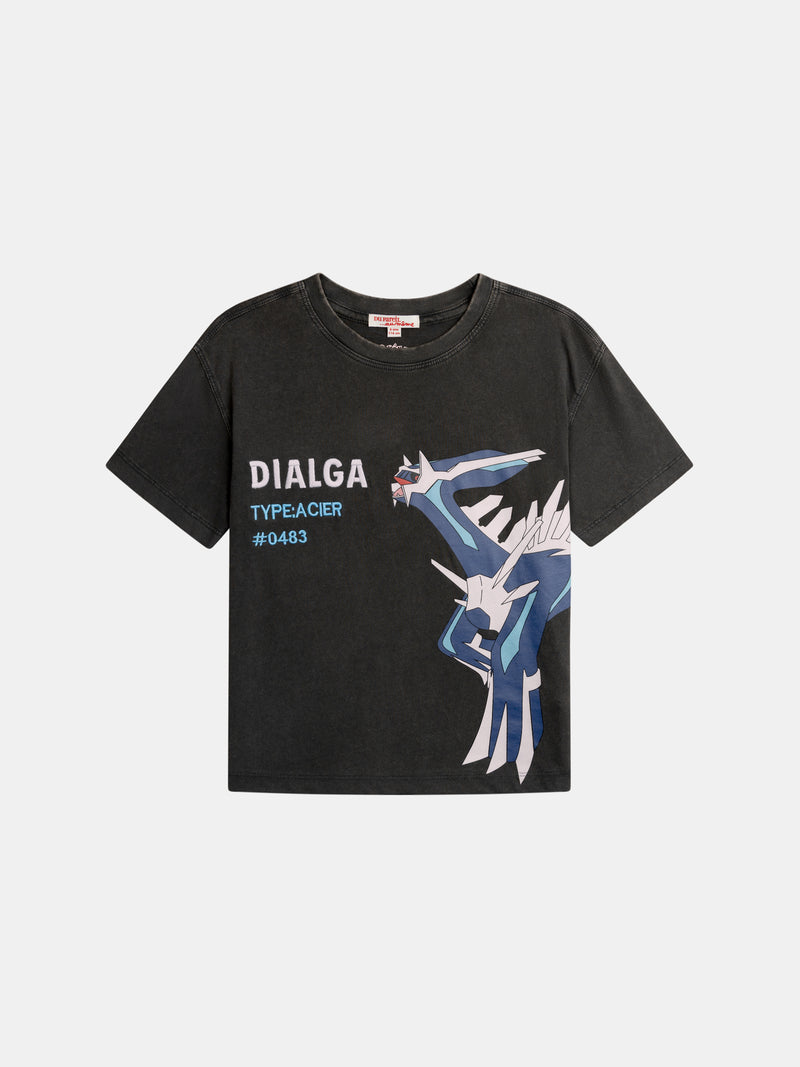 Graues T-Shirt mit Pokémon Dialga Animation